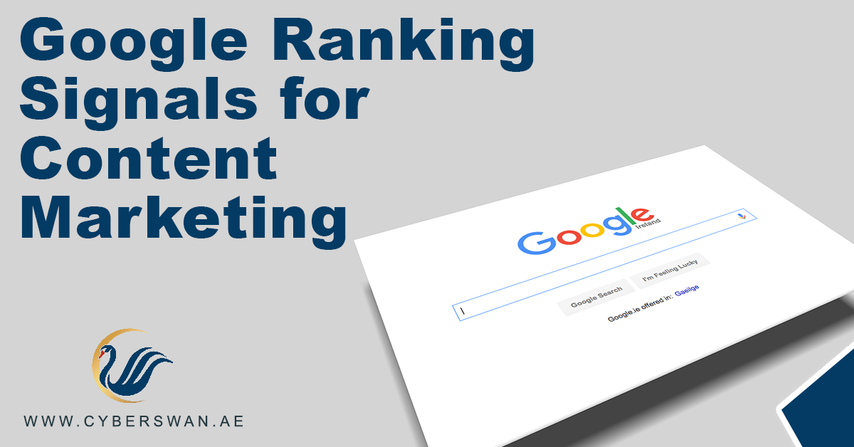 Google Ranking Signals for Content Marketing